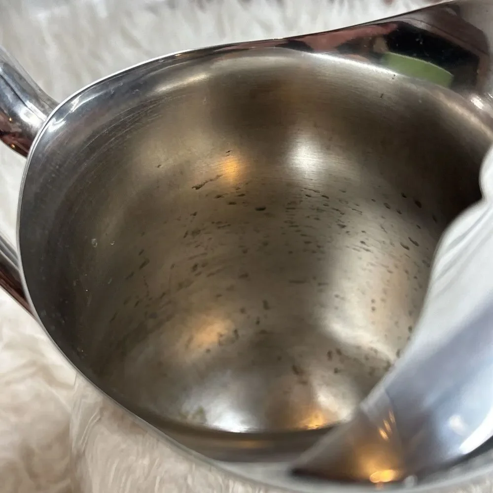 VINTAGE Leonard Silver Plate Footed Water Pitcher with Ice Lip Cottage Core